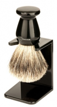 Edwin Jagger 1ej946sds Traditional English Best Badger Hair Shaving Brush Faux Ebony Medium With Drip Stand, Black, Medium Edwin Jagger 1ej946sds Traditional English Best Badger Hair Shaving Brush Faux Ebony Medium With Drip Stand, Black, Medium