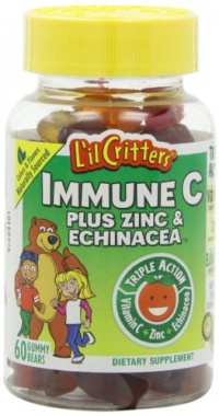 L'il Critters Gummy Immune C Plus Zinc & Echinacea, Dietary Supplement for Kids, 60-Count Bottles (Pack of 4) L'il Critters Gummy Immune C Plus Zinc & Echinacea, Dietary Supplement for Kids, 60-Count Bottles (Pack of 4)