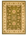 A fine finish for your living space. This Safavieh area rug comes alive with beautiful floral, vine and latticework detailing, all captured in goes-with-anything shades of sage. Crafted from soft polypropylene, this rug radiates timeless allure with the added convenience of easy-care construction.