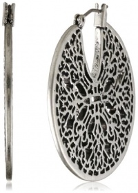 Lucky Brand Silver-Tone Moroccan Openwork Hoop Earrings Lucky Brand Silver-Tone Moroccan Openwork Hoop Earrings