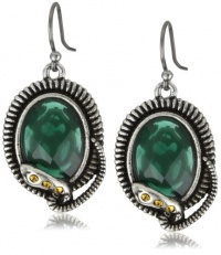 Lucky Brand Wild Things Silver-Tone Snake Bezel Stone Earrings Lucky Brand Wild Things Silver-Tone Snake Bezel Stone Earrings