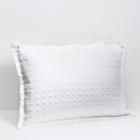 Hudson Park Collection Cross Diamond Quilt King Pillowsham-White Hudson Park Collection Cross Diamond Quilt King Pillowsham-White