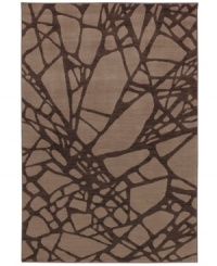 Taking artwork to a whole new level, this impressive area rug boasts a bold, clean-lined abstract design rendered in rich earth tones. Crafted from two-ply nylon yarn to impart a soft hand and a dense pile that is eminently durable and easy to clean. Taking artwork to a whole new level, this impressive area rug boasts a bold, clean-lined abstract design rendered in rich earth tones. Crafted from two-ply nylon yarn to impart a soft hand and a dense pile that is eminently durable and easy to clean.