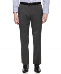 Outdo your everyday office look with these dress pants from Calvin Klein. Outdo your everyday office look with these dress pants from Calvin Klein.