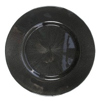 Chargeit by Jay Black Starburst Glass Charger Chargeit by Jay Black Starburst Glass Charger