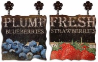 Plump Blueberries Fresh Strawberries, Set of 2 by Uttermost Plump Blueberries Fresh Strawberries, Set of 2 by Uttermost