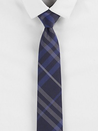 A signature look for you in the timeless check pattern Burberry is known for, shaped with a classic silhouette in fine Italian silk.About 3 wideSilkDry cleanMade in Italy A signature look for you in the timeless check pattern Burberry is known for, shaped with a classic silhouette in fine Italian silk.About 3 wideSilkDry cleanMade in Italy