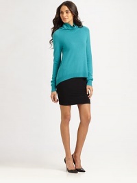 Versatility in its finest form, this wool and cashmere turtleneck can be dressed up or down. Ribbed turtleneckLong sleevesRibbed cuffs and hem90% wool/10% cashmereDry cleanImportedModel shown is 5'9 (176cm) wearing US size Small. Versatility in its finest form, this wool and cashmere turtleneck can be dressed up or down. Ribbed turtleneckLong sleevesRibbed cuffs and hem90% wool/10% cashmereDry cleanImportedModel shown is 5'9 (176cm) wearing US size Small.