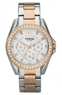 Fossil Riley Stainless Steel Watch Two-Tone Fossil Riley Stainless Steel Watch Two-Tone