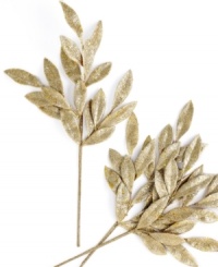 Brilliant gold sparkles glam up your tree this holiday season in these spectacular Gold Leaf picks. Perfect for giving your tree a more full look. Brilliant gold sparkles glam up your tree this holiday season in these spectacular Gold Leaf picks. Perfect for giving your tree a more full look.