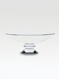 Breathtakingly simple, this graciously curved bowl sits on an angled, architectural base that creates a modern elegance.HandmadeLead crystal9.25 diameter X 3.5HHand washMade in France Breathtakingly simple, this graciously curved bowl sits on an angled, architectural base that creates a modern elegance.HandmadeLead crystal9.25 diameter X 3.5HHand washMade in France