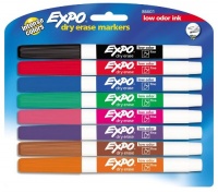 Expo Low Odor Dry Erase Pen-Style Markers, 8 Colored Markers (86601) Expo Low Odor Dry Erase Pen-Style Markers, 8 Colored Markers (86601)
