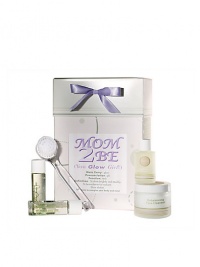All the beauty must-haves for every expecting mom. With the big news comes big change. This all-in-one kit lets her look and feel great during pregnancy and new motherhood. Each product is designed to relieve, revive and rebalance for gorgeous skin that really has That Glow. The Mom2Be Kit includes: two 0.5 oz bottles of Resilient Body Oil, one 1 oz. Bottle of Sweet Dreams Aromatherapy, one 2 oz. jar of Rebalancing Face Cleanser and one Facial Cleansing Brush. All the beauty must-haves for every expecting mom. With the big news comes big change. This all-in-one kit lets her look and feel great during pregnancy and new motherhood. Each product is designed to relieve, revive and rebalance for gorgeous skin that really has That Glow. The Mom2Be Kit includes: two 0.5 oz bottles of Resilient Body Oil, one 1 oz. Bottle of Sweet Dreams Aromatherapy, one 2 oz. jar of Rebalancing Face Cleanser and one Facial Cleansing Brush.