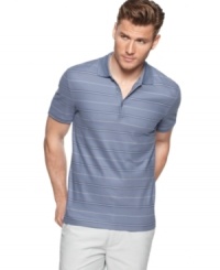 Highlight your summer-ready physique with this slim-fit polo shirt from Calvin Klein. Highlight your summer-ready physique with this slim-fit polo shirt from Calvin Klein.