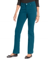 Brighten up your wardrobe with Charter Club's vibrant curvy-fit jeans! Brighten up your wardrobe with Charter Club's vibrant curvy-fit jeans!