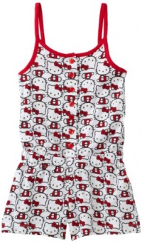 Hello Kitty Girls 2-6X Little Romper, White, 4 Hello Kitty Girls 2-6X Little Romper, White, 4