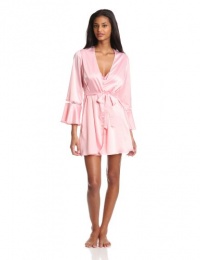 Betsey Johnson Women's Sultry Stretch Satin And Lace Wrap, Babette Blush, Large Betsey Johnson Women's Sultry Stretch Satin And Lace Wrap, Babette Blush, Large