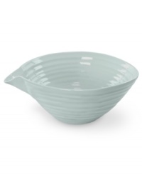 From celebrated chef and writer, Sophie Conran, comes incredibly durable dinnerware for every step of the meal, from oven to table. A ribbed texture gives this pouring bowl the charming look of traditional hand thrown pottery. Shown in white. From celebrated chef and writer, Sophie Conran, comes incredibly durable dinnerware for every step of the meal, from oven to table. A ribbed texture gives this pouring bowl the charming look of traditional hand thrown pottery. Shown in white.