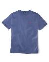 Ralph Lauren Childrenswear fashions a classic tee in solid cotton jersey for a fun, comfortable look.