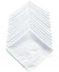 Get hip to a classic accessory. This 13 pack of handkerchiefs from Club Room are essential for the modern gentleman. Get hip to a classic accessory. This 13 pack of handkerchiefs from Club Room are essential for the modern gentleman.