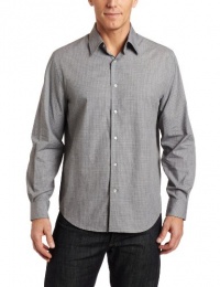 Perry Ellis Men's Long Sleeve Textured Woven Shirt Perry Ellis Men's Long Sleeve Textured Woven Shirt