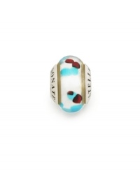 This Murano glass charm wows with spectacular design set in sterling silver. Donatella is a playful collection of charm bracelets and necklaces that can be personalized to suit your style! Available exclusively at Macy's. This Murano glass charm wows with spectacular design set in sterling silver. Donatella is a playful collection of charm bracelets and necklaces that can be personalized to suit your style! Available exclusively at Macy's.