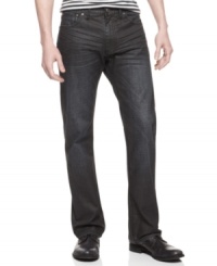 The sheen on these coated black jeans from X-Ray keeps your denim look cool and relevant, unlike other sheens out there. The sheen on these coated black jeans from X-Ray keeps your denim look cool and relevant, unlike other sheens out there.