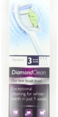 Philips Sonicare HX6063/64 Diamond Clean Replacement Brush Heads, Standard, 3 Pack Philips Sonicare HX6063/64 Diamond Clean Replacement Brush Heads, Standard, 3 Pack