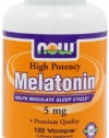 NOW Foods Melatonin 5mg Vcaps, 180 Capsules