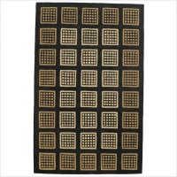 Soho Domino SO93A Black / Coffee Contemporary Rug Size: 5' x 8' Rectangle