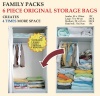 6 PACKS - B&E Home Essential Vacuum Storage Bags (1 Jumbo/ 2 Medium/ 2 Large/ 1 Medium Travel Bags) - Set of 6 (A)