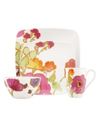 Mixing Impressionistic florals with exciting color, the modern Floral Fusion place settings by Lenox appeal to the classic at heart. Gold tones highlight each blossom for a captivating table arrangement. Mixing Impressionistic florals with exciting color, the modern Floral Fusion place settings by Lenox appeal to the classic at heart. Gold tones highlight each blossom for a captivating table arrangement.