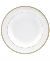 Inspired by the intricate ribbons of lace that adorn Vera Wang dresses, this gold lace border melds with a delicate floral design to form a pattern on this collection of dinnerware and dishes that is both exquisitely detailed and elegantly timeless. Inspired by the intricate ribbons of lace that adorn Vera Wang dresses, this gold lace border melds with a delicate floral design to form a pattern on this collection of dinnerware and dishes that is both exquisitely detailed and elegantly timeless.
