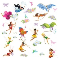 RoomMates RMK1493SCS Disney Fairies Wall Decals with Glitter Wings RoomMates RMK1493SCS Disney Fairies Wall Decals with Glitter Wings
