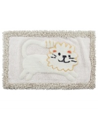 The mane attraction. The king of the beasts is lionized on this plush cotton bath rug, ready to take any bathroom on a stylishly silly safari. The mane attraction. The king of the beasts is lionized on this plush cotton bath rug, ready to take any bathroom on a stylishly silly safari.