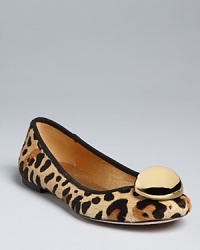 When plain old leopard just isn't enough, kate spade new york offers ultra-bold, retro, domed gold accents that set these ballet flats apart.