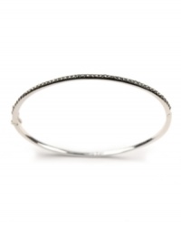 Slip effortless style and sparkle over your wrists. Judith Jack's chic bangle bracelet features sparkling crystals and marcasite set in sterling silver. Approximate diameter: 2-1/2 inches.