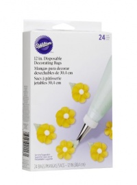 Wilton Disposable 12 Inch Decorating Bags, Pack Of 24 Wilton Disposable 12 Inch Decorating Bags, Pack Of 24