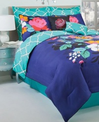PEM America Carmen Floral Queen 8 Piece Comforter Bed In A Bag Set PEM America Carmen Floral Queen 8 Piece Comforter Bed In A Bag Set