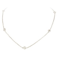 Studio 925 Amelia White Cubic Zirconia Sterling Silver Necklace (Length 18 Inches) Studio 925 Amelia White Cubic Zirconia Sterling Silver Necklace (Length 18 Inches)