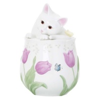 Lenox Butterfly Meadow Figural Kitten Cookie Jar Lenox Butterfly Meadow Figural Kitten Cookie Jar