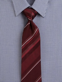 The epitome of smart style and sophistication, in tonal striped Italian silk.SilkDry cleanMade in Italy The epitome of smart style and sophistication, in tonal striped Italian silk.SilkDry cleanMade in Italy