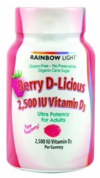 RAINBOW LIGHT Vitamin D3 2500 LU, Berry D-Licious, 50 Count RAINBOW LIGHT Vitamin D3 2500 LU, Berry D-Licious, 50 Count
