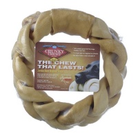 Chunky Chews® 8 Beef Braided Rawhide Ring for Large Dogs Chunky Chews® 8 Beef Braided Rawhide Ring for Large Dogs