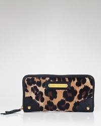 Slim, stylish, and never subtle, a textured velour Juicy Couture wallet has room for your most glamorous day-to-day essentials. The lined interior has a zip pocket and 12 card slots. Slim, stylish, and never subtle, a textured velour Juicy Couture wallet has room for your most glamorous day-to-day essentials. The lined interior has a zip pocket and 12 card slots.