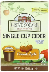 Grove Square Caramel Apple Cider, Sugar Free, 24-Count Single Serve Cup for Keurig K-Cup Brewers Grove Square Caramel Apple Cider, Sugar Free, 24-Count Single Serve Cup for Keurig K-Cup Brewers
