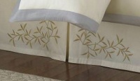 Martha Stewart Garden Glimmer Embroidered Queen Bedskirt Martha Stewart Garden Glimmer Embroidered Queen Bedskirt