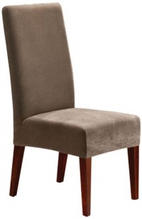 Sure Fit Stretch Pique Shorty Dining Room Chair Slipcover, Taupe Sure Fit Stretch Pique Shorty Dining Room Chair Slipcover, Taupe