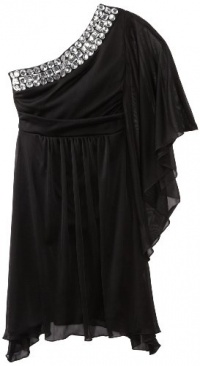 Ruby Rox Kids Girls 7-16 One Sleeve Dress, Black, Medium Ruby Rox Kids Girls 7-16 One Sleeve Dress, Black, Medium