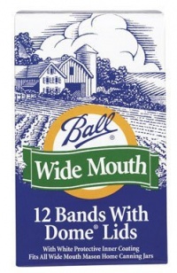 Ball Wide-Mouth Dome Canning Jar Lid with Band, Box of 12 Ball Wide-Mouth Dome Canning Jar Lid with Band, Box of 12
